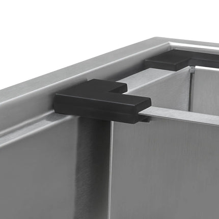 Ruvati 33 x 22 inch Workstation Drop-in 40/60 Double Bowl Topmount Rounded Corners Kitchen Sink - RVH8036 Ruvati