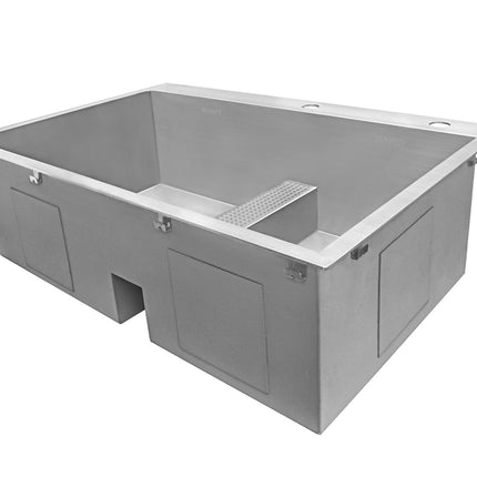 Ruvati 33-inch Drop-in Low Platform-Divide Zero Radius 60/40 Double Bowl 16 Gauge Topmount Kitchen Sink - RVH8059 Ruvati
