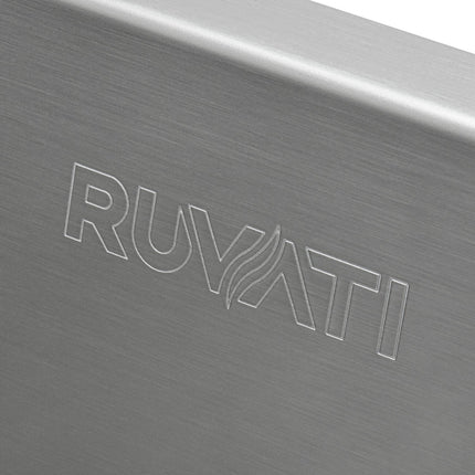 Ruvati 33-inch Drop-in Low Platform-Divide Zero Radius 60/40 Double Bowl 16 Gauge Topmount Kitchen Sink - RVH8059 Ruvati