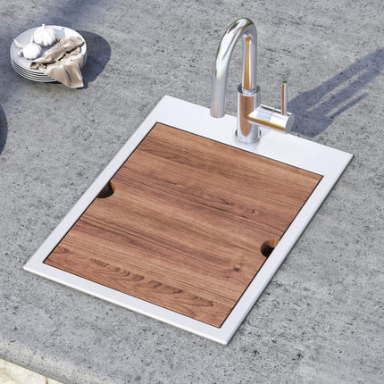 Ruvati 15 x 20 inch Workstation Drop-in Topmount Bar Prep RV Sink 16 Gauge Stainless Steel - RVH8210 Ruvati