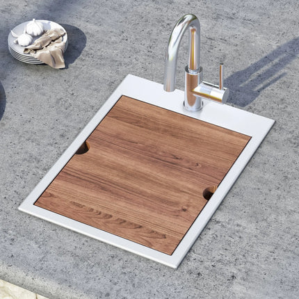 Ruvati 18 x 20 inch RV Camper Van Workstation Drop-in Topmount Bar Prep Tiny Home Sink Stainless Steel - RVH8218 Ruvati