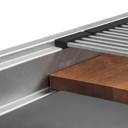 Ruvati 39-inch Workstation Dual Tier Kitchen Sink Undermount 16 Gauge Stainless Steel - RVH8299 Ruvati