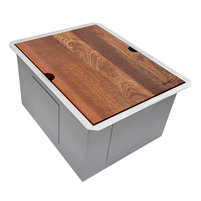 Ruvati 15" Workstation Bar Prep Sink Ledge Undermount 16 Gauge Stainless Steel Single Bowl - RVH8304 Ruvati