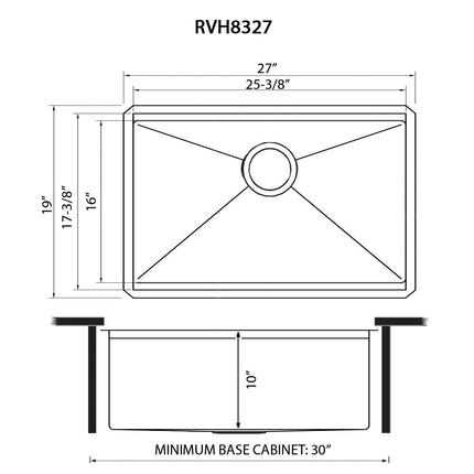 Ruvati 27-inch Workstation Rounded Corners Undermount Ledge Kitchen Sink with Accessories - RVH8327 Ruvati