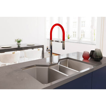 Ruvati 35" Triple Bowl Undermount 16 Gauge Stainless Steel Kitchen Sink - RVH8500 Ruvati