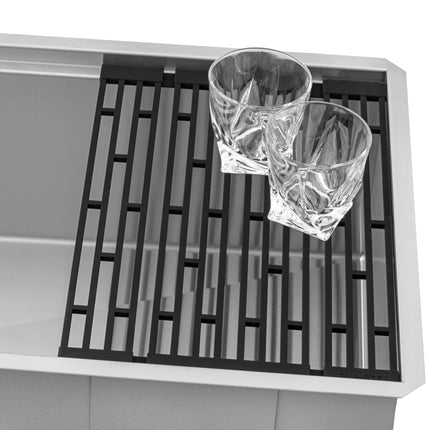 Ruvati 30-inch Workstation Slope Bottom Offset Drain Undermount 16 Gauge Kitchen Sink - RVH8584 Ruvati