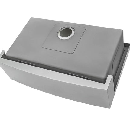 Ruvati 27-inch Apron-front Workstation Farmhouse Kitchen Sink 16 Gauge Stainless Steel Single Bowl - RVH9050