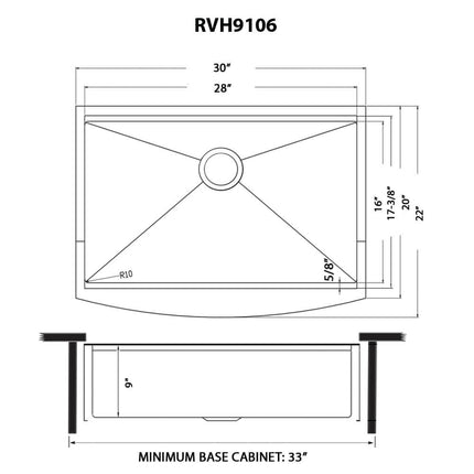 Ruvati 30-inch Gunmetal Black Workstation Apron-Front Stainless Steel Kitchen Sink - RVH9106BL Ruvati