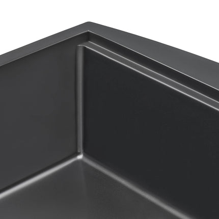 Ruvati 36-inch Gunmetal Black Workstation Apron-Front Stainless Steel Kitchen Sink - RVH9308BL Ruvati