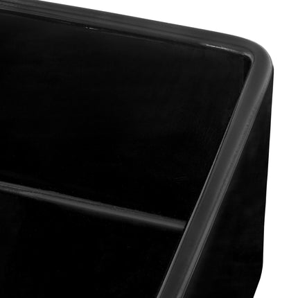 Ruvati 30 x 20 inch Fireclay Reversible Farmhouse Apron-Front Kitchen Sink Single Bowl - Glossy Black - RVL2100BK Ruvati
