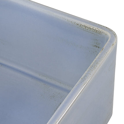 Ruvati 33 inch Fireclay Distressed Finish Farmhouse Apron-Front Kitchen Sink Reversible - Coastal Blue - RVL2300SB Ruvati