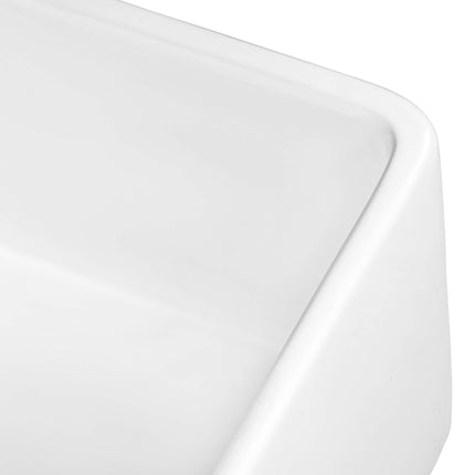 Ruvati 33 x 20 inch Fireclay Reversible Farmhouse Apron-Front Kitchen Sink Single Bowl - White - RVL2300WH Ruvati