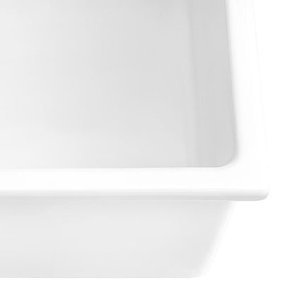 Ruvati 24-inch Fireclay Undermount / Drop-in Topmount Kitchen Sink Single Bowl - White - RVL2420WH Ruvati