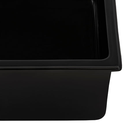 Ruvati 27-inch Fireclay Undermount / Drop-in Topmount Kitchen Sink Single Bowl - Black - RVL2707BK Ruvati
