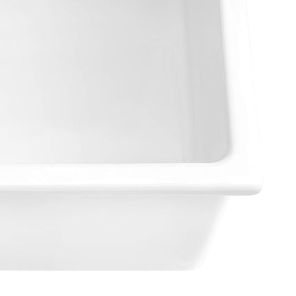 Ruvati 30-inch Fireclay Undermount / Drop-in Topmount Kitchen Sink Single Bowl - White - RVL3030WH Ruvati