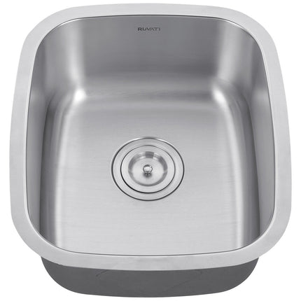 Ruvati 15 x 18 inch Undermount 16 Gauge Stainless Steel Bar Prep Sink - RVM4110 Ruvati