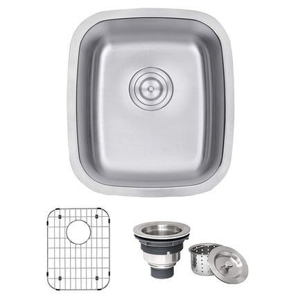 Ruvati 15 x 18 inch Undermount 16 Gauge Stainless Steel Bar Prep Sink - RVM4110 Ruvati