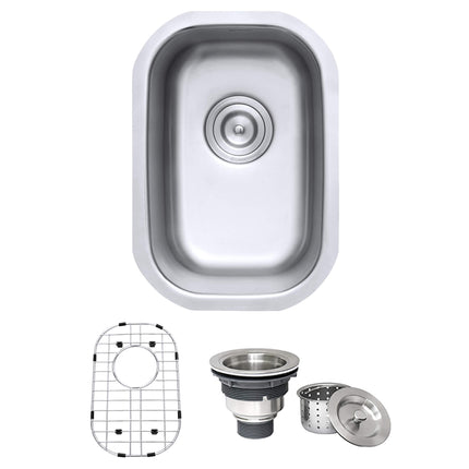 Ruvati 12 x 18 inch Undermount 16 Gauge Stainless Steel Bar Prep Sink - RVM4111 Ruvati