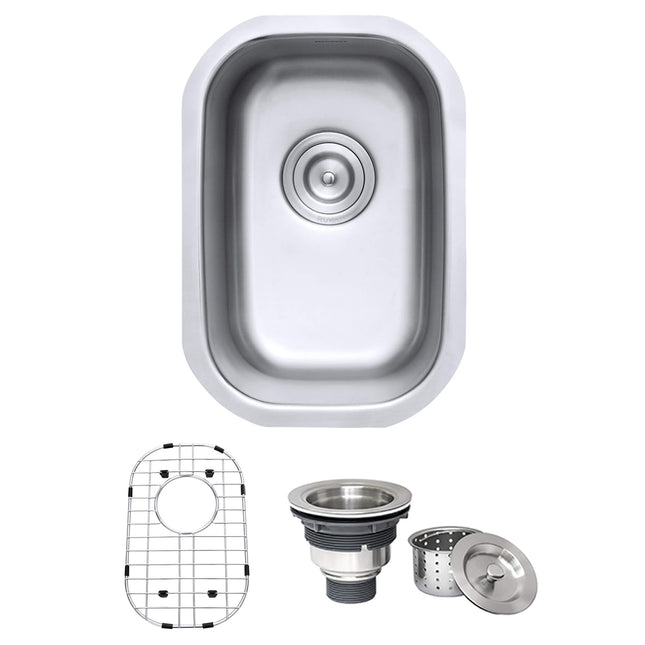 Ruvati 12 x 18 inch Undermount 16 Gauge Stainless Steel Bar Prep Sink - RVM4111 Ruvati