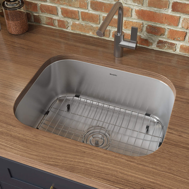 Ruvati 24-inch Undermount 16 Gauge Stainless Steel Kitchen Sink Single Bowl - RVM4132 Ruvati