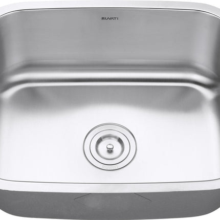 Ruvati 24-inch Undermount 16 Gauge Stainless Steel Kitchen Sink Single Bowl - RVM4132 Ruvati