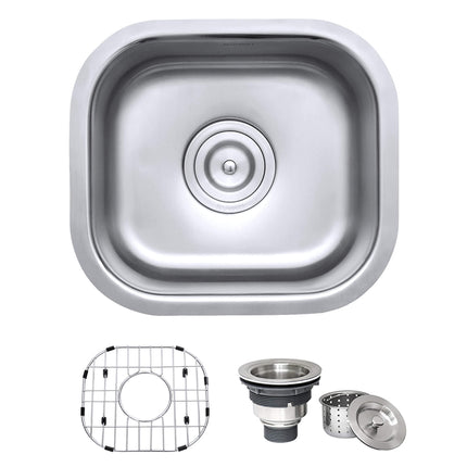 Ruvati 13 x 15 inch Bar Prep Sink Undermount 16 Gauge Stainless Steel - RVM4136 Ruvati