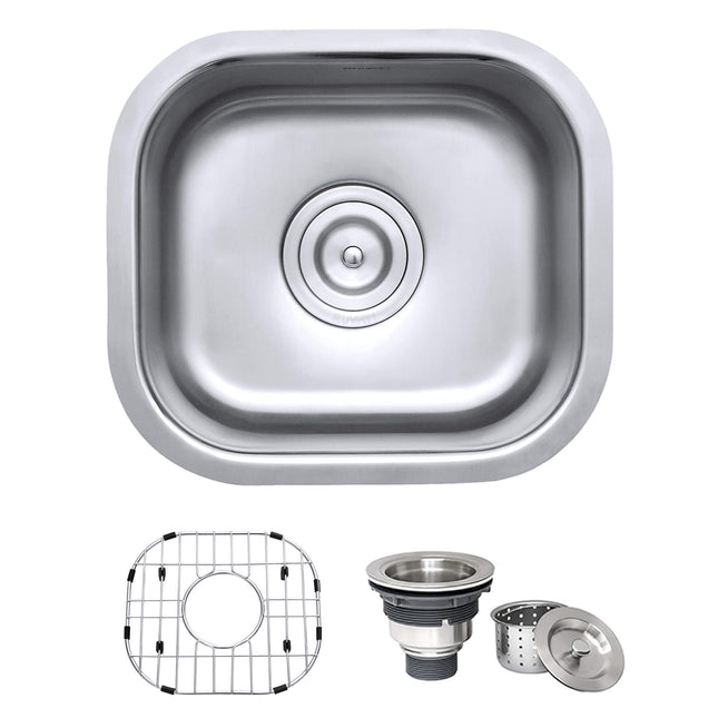 Ruvati 13 x 15 inch Bar Prep Sink Undermount 16 Gauge Stainless Steel - RVM4136 Ruvati
