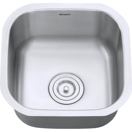 Ruvati 16 x 16 inch Bar Prep Sink Undermount 16 Gauge Stainless Steel - RVM4138 Ruvati