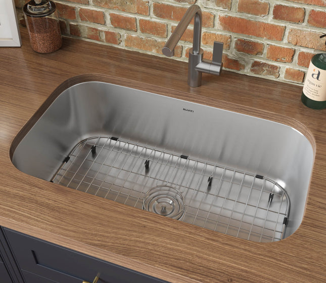 Ruvati 32-inch Undermount 16 Gauge Stainless Steel Kitchen Sink Single Bowl - RVM4200 Ruvati