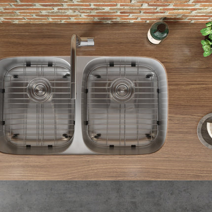 Ruvati 32-inch Undermount 50/50 Double Bowl 16 Gauge Stainless Steel Kitchen Sink - RVM4300 Ruvati