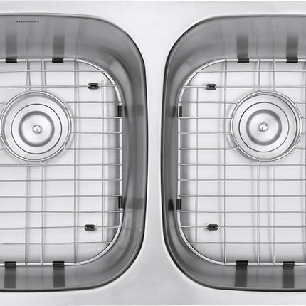 Ruvati 32-inch Undermount 50/50 Double Bowl 16 Gauge Stainless Steel Kitchen Sink - RVM4300 Ruvati