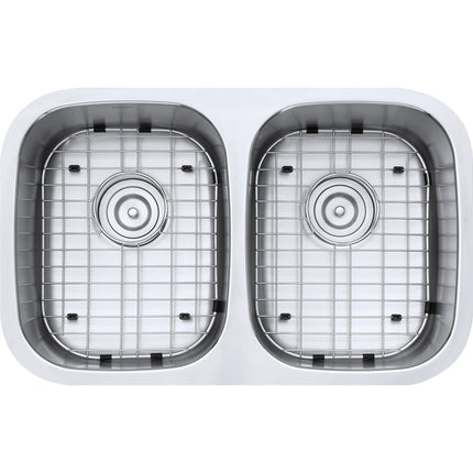 Ruvati 29-inch Undermount 50/50 Double Bowl 16 Gauge Stainless Steel Kitchen Sink - RVM4301 Ruvati