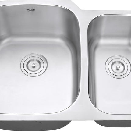 Ruvati 29-inch Undermount 60/40 Double Bowl 16 Gauge Stainless Steel Kitchen Sink - RVM4500 Ruvati