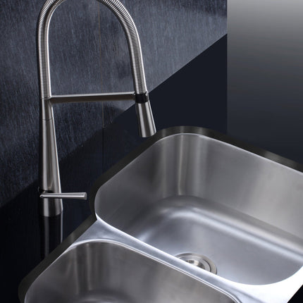 Ruvati 29-inch Undermount 40/60 Double Bowl 16 Gauge Stainless Steel Kitchen Sink - RVM4505 Ruvati