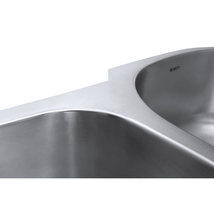 Ruvati 29-inch Undermount 40/60 Double Bowl 16 Gauge Stainless Steel Kitchen Sink - RVM4505 Ruvati