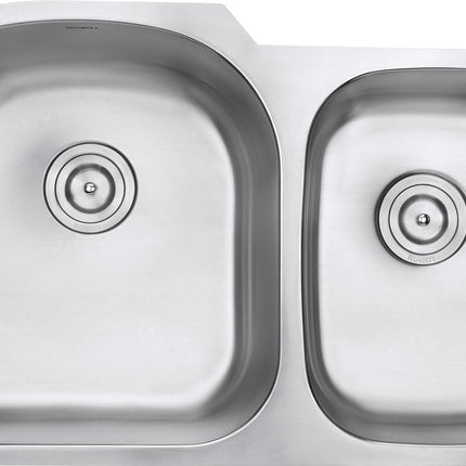 Ruvati 34-inch Undermount 60/40 Double Bowl 16 Gauge Stainless Steel Kitchen Sink - RVM4600 Ruvati