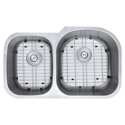 Ruvati 34-inch Undermount 40/60 Double Bowl 16 Gauge Stainless Steel Kitchen Sink - RVM4605 Ruvati