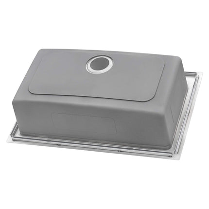 Ruvati 33 x 22 inch Drop-in Topmount Kitchen Sink 16 Gauge Stainless Steel Single Bowl - RVM5001 Ruvati