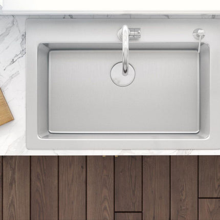 Ruvati 33 x 22 inch Drop-in Topmount Kitchen Sink 16 Gauge Stainless Steel Single Bowl - RVM5001 Ruvati