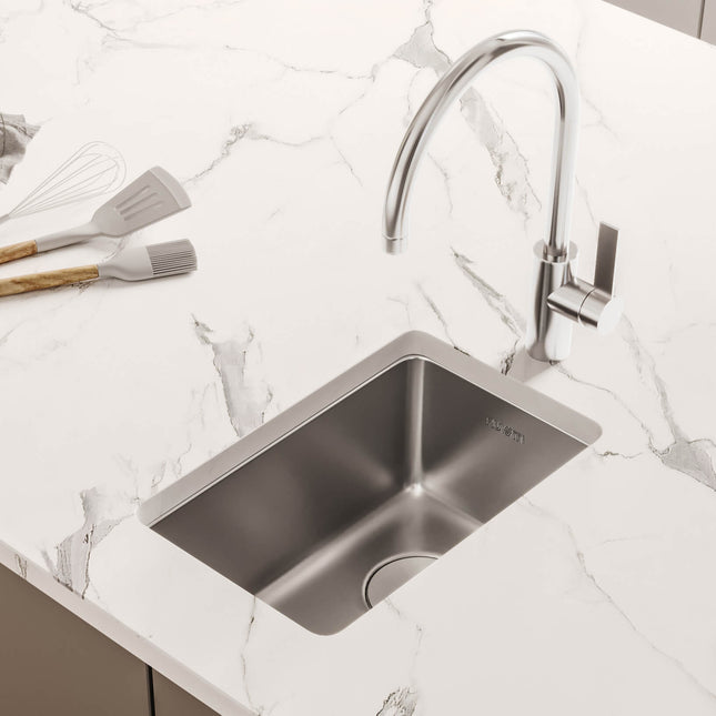 Ruvati 12-inch Undermount Bar Prep Kitchen Sink 16 Gauge Stainless Steel Single Bowl - RVM5912 Ruvati