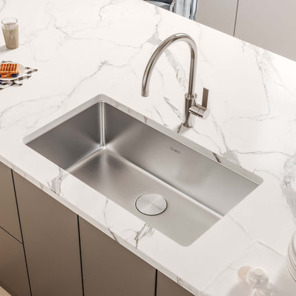 Ruvati 31-inch Undermount Kitchen Sink 16 Gauge Stainless Steel Single Bowl - RVM5931 Ruvati