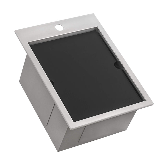 Ruvati 15 x 20 inch Marine Grade T-316 Workstation Topmount RV Boat Outdoor Sink Stainless Steel - RVQ5210 Ruvati