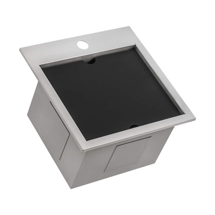 Ruvati 15 x 15 inch Marine Grade T-316 Workstation Topmount RV Boat Outdoor Sink Stainless Steel - RVQ5215 Ruvati