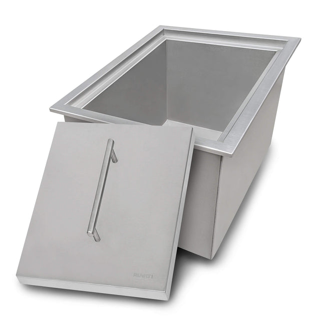 Ruvati Insulated Ice Chest Sink 15 x 20 inch Outdoor BBQ Marine Grade T-316 Topmount Stainless Steel - RVQ6215 Ruvati