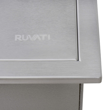 Ruvati Insulated Ice Chest Sink 21 x 20 inch Outdoor BBQ Marine Grade T-316 Topmount Stainless Steel - RVQ6221 Ruvati