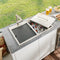 Ruvati Insulated Ice Chest and Sink Combo 29 x 20 inch Outdoor BBQ Topmount T-316 Stainless Steel - RVQ6290 Ruvati