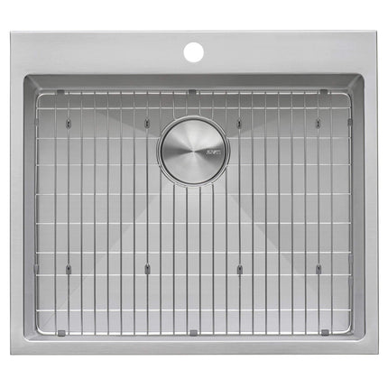 Ruvati Topmount Laundry Utility Sink 25 x 22 x 12 inch Rounded Corners Deep 16 Gauge Stainless Steel - RVU6015 Ruvati