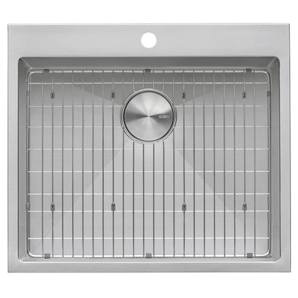 Ruvati Topmount Laundry Utility Sink 27 x 22 x 12 inch Rounded Corners Deep 16 Gauge Stainless Steel - RVU6027 Ruvati