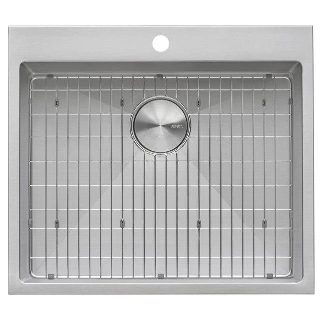 Ruvati Topmount Laundry Utility Sink 27 x 22 x 12 inch Rounded Corners Deep 16 Gauge Stainless Steel - RVU6027 Ruvati