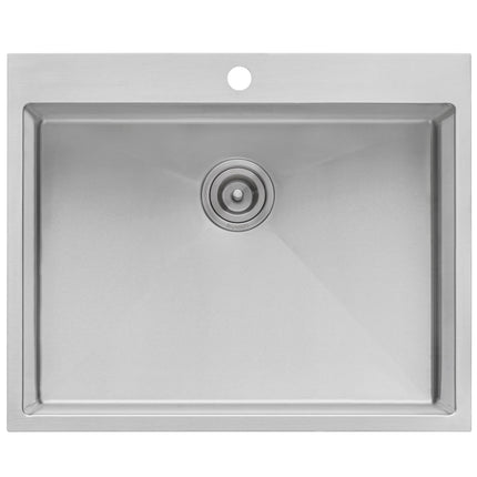 Ruvati Topmount Laundry Utility Sink 27 x 22 x 12 inch Rounded Corners Deep 16 Gauge Stainless Steel - RVU6027 Ruvati